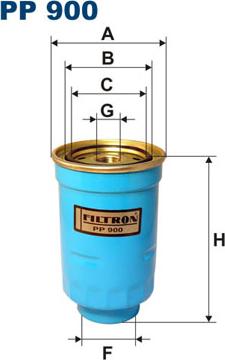 Filtron PP900 - Топливный фильтр parts5.com