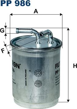 Filtron PP986 - Топливный фильтр parts5.com