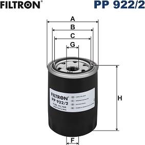 Filtron PP 922/2 - Топливный фильтр parts5.com