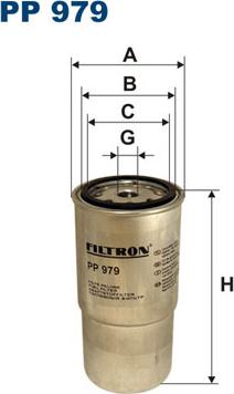 Filtron PP979 - Топливный фильтр parts5.com