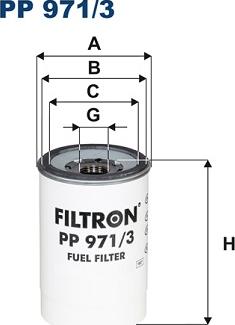 Filtron PP971/3 - Топливный фильтр parts5.com