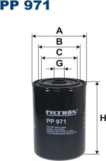 Filtron PP971 - Топливный фильтр parts5.com