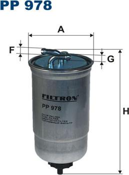 Filtron PP978 - Топливный фильтр parts5.com