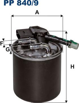 Filtron PP840/9 - Топливный фильтр parts5.com