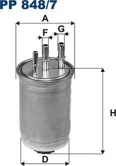 Filtron PP 848/7 - Топливный фильтр parts5.com