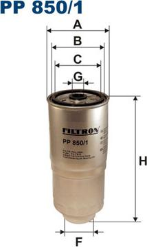 Filtron PP850/1 - Топливный фильтр parts5.com