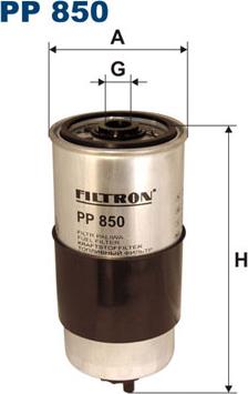 Filtron PP850 - Топливный фильтр parts5.com