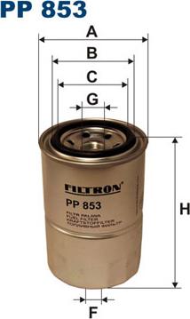 Filtron PP853 - Топливный фильтр parts5.com