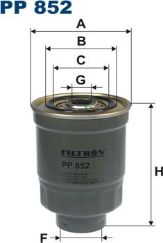 Filtron PP852 - Топливный фильтр parts5.com