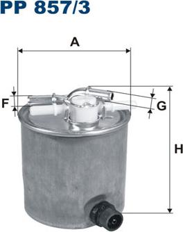 Filtron PP857/3 - Топливный фильтр parts5.com