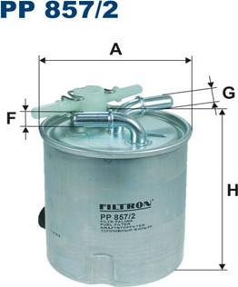 Filtron PP857/2 - Топливный фильтр parts5.com