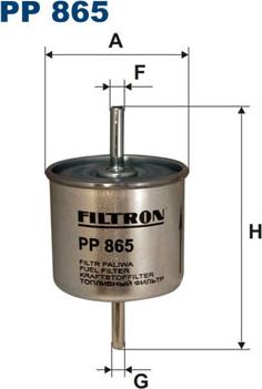 Filtron PP865 - Топливный фильтр parts5.com