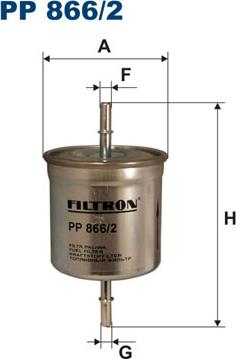 Filtron PP866/2 - Топливный фильтр parts5.com