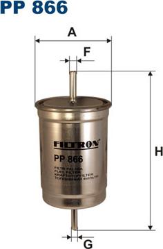 Filtron PP866 - Топливный фильтр parts5.com