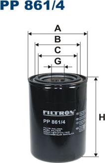 Filtron PP861/4 - Топливный фильтр parts5.com