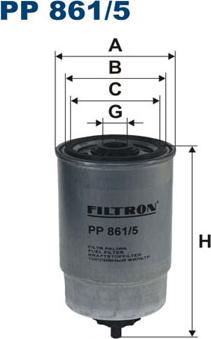 Filtron PP861/5 - Filtro combustible parts5.com