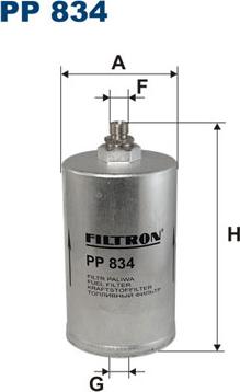 Filtron PP834 - Топливный фильтр parts5.com