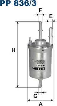 Filtron PP836/3 - Топливный фильтр parts5.com