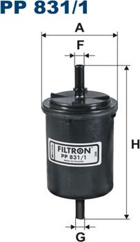 Filtron PP831/1 - Топливный фильтр parts5.com