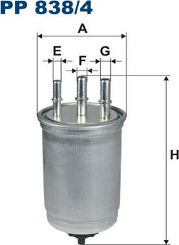 Filtron PP838/4 - Топливный фильтр parts5.com