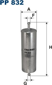 Filtron PP832 - Топливный фильтр parts5.com