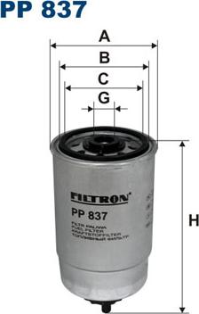 Filtron PP837 - Filtro combustible parts5.com