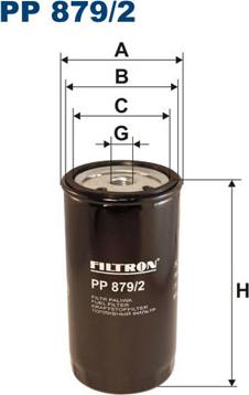 Filtron PP879/2 - Топливный фильтр parts5.com