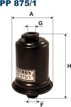 Filtron PP875/1 - Топливный фильтр parts5.com