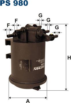 Filtron PS980 - Топливный фильтр parts5.com