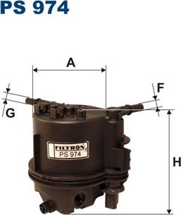 Filtron PS974 - Топливный фильтр parts5.com