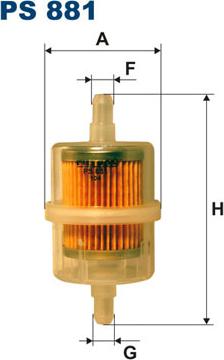 Filtron PS881 - Топливный фильтр parts5.com