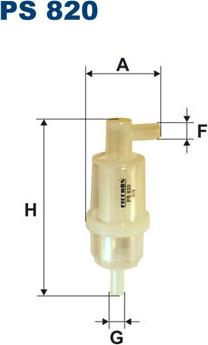 Filtron PS820 - Топливный фильтр parts5.com