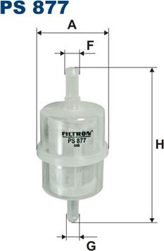 Filtron PS877 - Топливный фильтр parts5.com