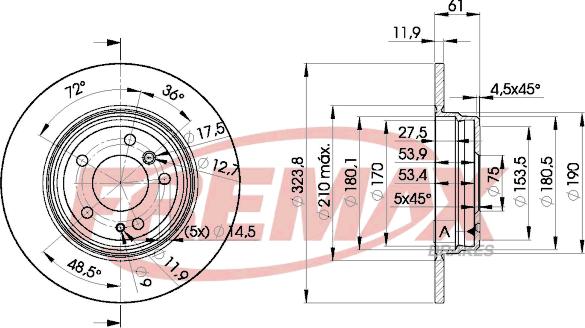 FREMAX BD-9900 - Тормозной диск parts5.com