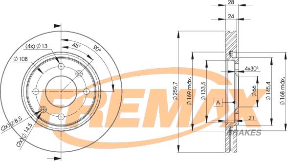 FREMAX BD-9406 - Тормозной диск parts5.com