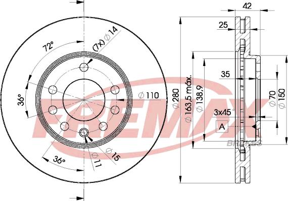 FREMAX BD-9060 - Тормозной диск parts5.com