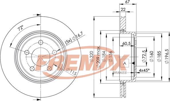 FREMAX BD-9199 - Тормозной диск parts5.com