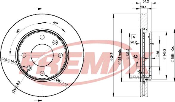 FREMAX BD-4694 - Тормозной диск parts5.com