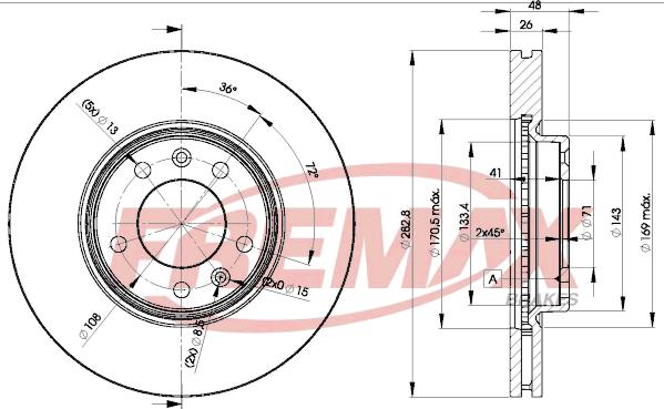 FREMAX BD-4685 - Тормозной диск parts5.com