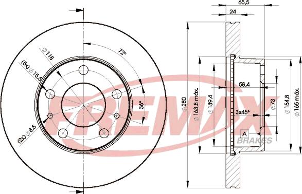 FREMAX BD-4681 - Тормозной диск parts5.com