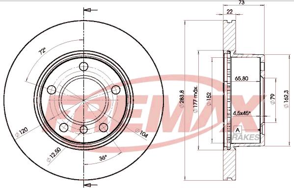 FREMAX BD-4629 - Тормозной диск parts5.com