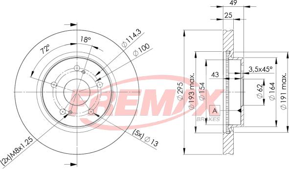 FREMAX BD-4803 - Тормозной диск parts5.com