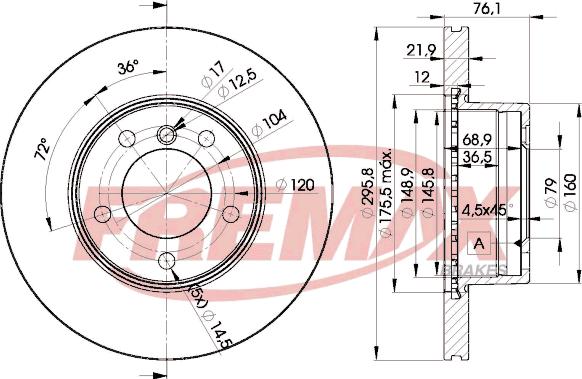 FREMAX BD-4839 - Тормозной диск parts5.com