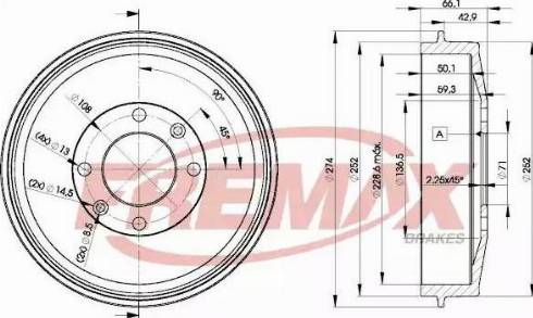 FREMAX BD-4724 - Тормозной барабан parts5.com