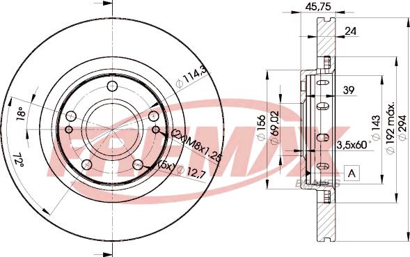 FREMAX BD-5924 - Тормозной диск parts5.com