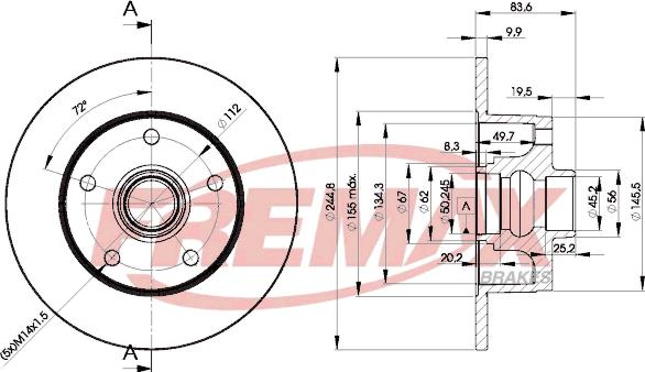 FREMAX BD-5606 - Тормозной диск parts5.com