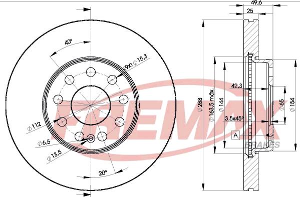 FREMAX BD-5615 - Тормозной диск parts5.com