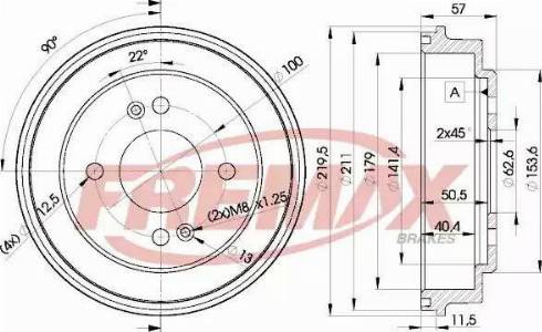 FREMAX BD-5841 - Тормозной барабан parts5.com