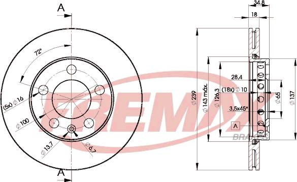 FREMAX BD-5308 - Тормозной диск parts5.com