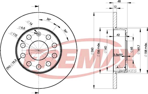 FREMAX BD-5310 - Тормозной диск parts5.com